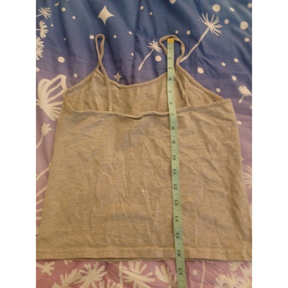 MY PERSONAL Y2k XOXO Essentials Grey  Croptop size M Grunge Punk Skater Tank Top - Picture 6 of 7